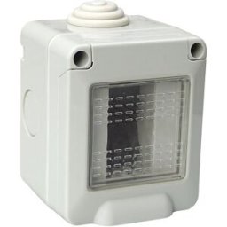 Ettroit Custodia Con Coperchio 1 Posto 1p Cassetta Ip55 Compatibile Con Vimar Plana - Ev2601