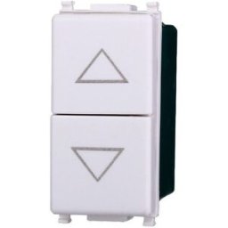 Ettroit Ev1204 Interruttore Doppio Interbloccato Saliscendi 10a Colore Bianco Compatibile Con Vimar Plana