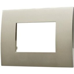 Ettroit Placca Plastica Serie Venus 3p Colore Titanio Compatibile Con Vimar Arke Va83308