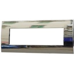 Ettroit Va83713 Placca Serie Venus, 7 Moduli, Plastica, Cromato, Compatibile Con Serie Vimar Arkè
