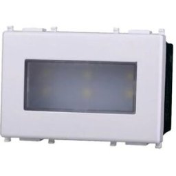 Ettroit Lampada Led Segnapasso 2.4w 220v Luce Bianco Caldo 3000k Da Incasso Compatibile Vimar Plana Colore Bianco Ev0323