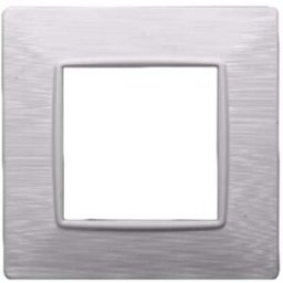 Ettroit Placca Compatibile Vimar Plana 2 Moduli Plastica Colore Bianco Satinato Ev85201
