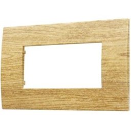 Ettroit Placca 4 Posti In Plastica Serie Venus 4p Colore Legno Scuro Compatibile Con Vimar Arke Va83405