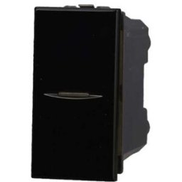 Ettroit Deviatore Assiale 1p 16a 250v Compatibile Bticino Axolute Colore Nero An0701
