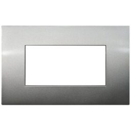 Ettroit Placca 4 Posti Serie Venus 4p Colore Titanio Compatibile Con Vimar Arke Va83408