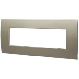 Ettroit Placca Plastica 7p Colore Titanio Serie Venus Compatibile Con Vimar Arke - Va83708