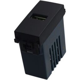 Ettroit Presa Usb 5v 2.1a 1 Posto Usb-A Colore Nero Compatibile Vimar Arke Va2401