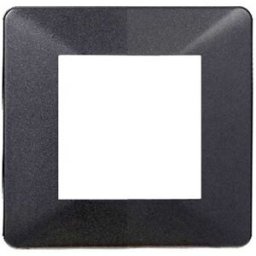 Ettroit Placca Compatibile Vimar Plana 2 Moduli Plastica Colore Acciaio Scuro Ev83207