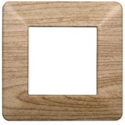 Ettroit Placca Compatibile Vimar Plana 2 Moduli Plastica Colore Legno Scuro Ev83205