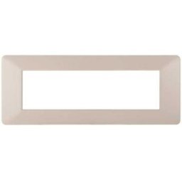 Ettroit Placca Compatibile Vimar Plana 7 Moduli Plastica Colore Sabbia Ev83709