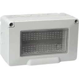 Ettroit Custodia Con Coperchio 4 Posti 4p Cassetta Ip55 Compatibile Con Vimar Plana - Ev2604
