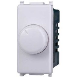 Ettroit Dimmer Regolatore A Manopola Compatibile Vimar Plana Per Carichi Resistivi 100w-1000w Colore Bianco Ev1301