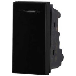 Ettroit Deviatore 1p 16a Compatibile Bticino Axolute Colore Nero An0801