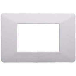 Ettroit Placca Compatibile Vimar Plana 3 Moduli Plastica Colore Bianco Ev83301