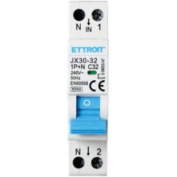 Ettroit Interruttore Magnetotermico 1p+n 32a 220v 6ka Jx153260