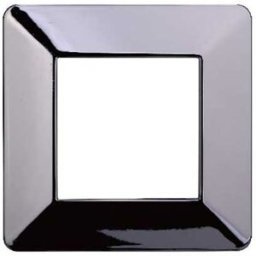 Ettroit Placca Compatibile Vimar Plana 2 Moduli Plastica Colore Cromato Lucido Ev83213
