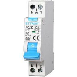 Ettroit Interruttore Magnetotermico Differenziale 1p+n 10a 30ma 220v-6ka Jx251061