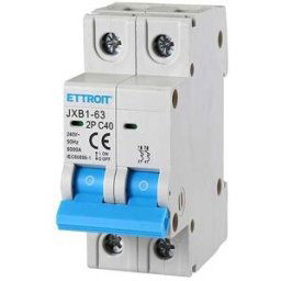 Ettroit Interruttore Magnetotermico Automatico 2p 40a 220v 2 Moduli Din Jx124060