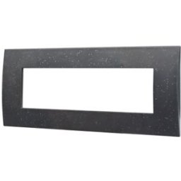 Ettroit Placca Plastica Serie Venus 7p Colore Nero Brillante Compatibile Con Vimar Arke Va83724