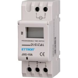 Ettroit Timer Digitale Programmabile Guida Din 220v 16a Con Display Fino A 8 Programmi- Jx601516