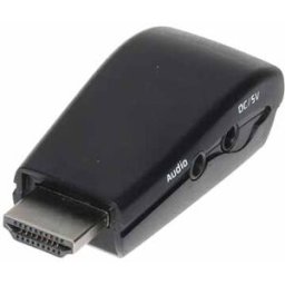 Convertitore Hdmi In Segnale Vga + 2ch Audio - Black