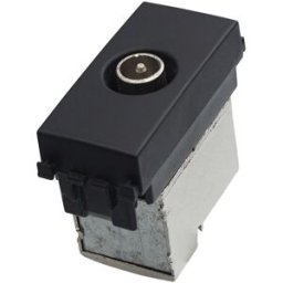 Ettroit Connettore Tv Maschio, Colore Nero, Compatibile Vimar Arke Va2250