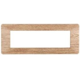 Ettroit Placca Compatibile Vimar Plana 7 Moduli Plastica Colore Legno Chiaro Ev83704
