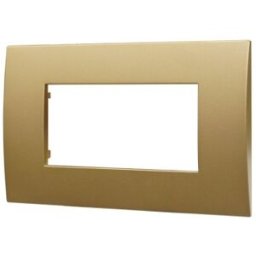 Ettroit Placca 4p Plastica Serie Venus 4 Posti Colore Oro Compatibile Con Vimar Arke Va83411