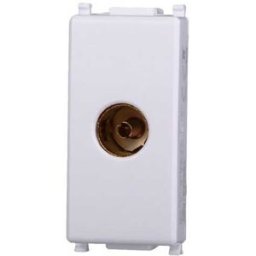 Ettroit Presa Tv Diretta Connettore Femmina Compatibile Vimar Plana Colore Bianco Ev2251