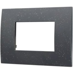 Ettroit Va83324 Placca Plastica Serie Venus 3p Colore Nero Brillante Compatibile Con Vimar Arke