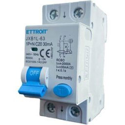 Ettroit Interruttore Magnetotermico Differenziale 1p+n 20a 30ma 220v 6ka Jx272061