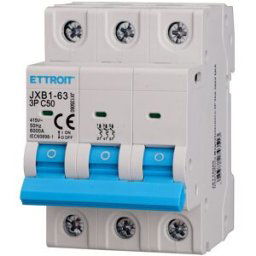 Ettroit Interruttore Magnetotermico Tripolare 3p C50 50a 6ka Iec60898-1 Jx135060