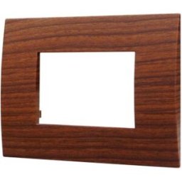 Ettroit Va83303 Placca Plastica Serie Venus 3p Colore Radica Compatibile Con Vimar Arke