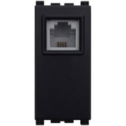 Ettroit Presa Telefonica Rj11 Connettore Telefono Colore Nero Compatibile Vimar Arkè - Va2354