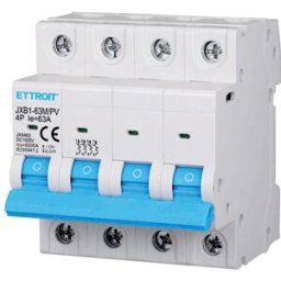Ettroit Interruttore Magnetotermico Fotovoltaico 4p Dc 1000v 63a 6ka Occupa 4 Moduli Din Jx6463