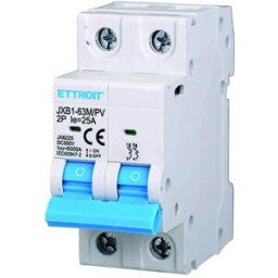 Ettroit Interruttore Magnetotermico Fotovoltaico 2p Dc 500v 25a 6ka Occupa 2 Moduli Din Jx6225