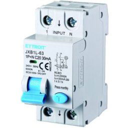 Ettroit Interruttore Magnetotermico Differenziale 1p+n 20a 30ma 220v 6ka Classe A - Jx272064