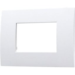 Ettroit Va83301 Placca Serie Venus, 3 Moduli, Plastica, Bianca, Compatibile Con Serie Vimar Arkè