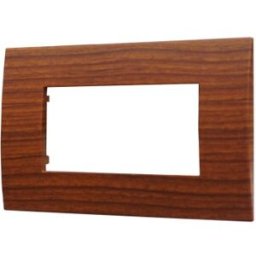 Ettroit Placca Plastica 4p Colore Radica Serie Venus Compatibile Con Vimar Arke Va83403