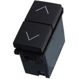 Ettroit Pulsante Saliscendi Commutatore Doppio Interblocco 2p 10a Tapparelle Colore Nero Compatibile Con Vimar Arke - Va1204