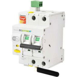 Ettroit E-Smart Interruttore Magnetotermico Wifi 2p 32a 6ka App Tuya 3 Moduli Din Esr3232
