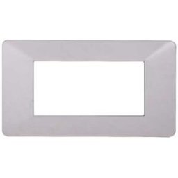 Ettroit Placca Compatibile Vimar Plana 4 Moduli Plastica Colore Bianco Ev83401