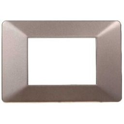 Ettroit Placca Compatibile Vimar Plana 3 Moduli Plastica Colore Bronzo Ev83310