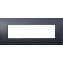 Ettroit Va83702 Placca Serie Venus, 7 Moduli, Plastica, Nera, Compatibile Con Serie Vimar Arkè
