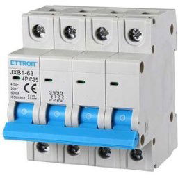Ettroit Interruttore Magnetotermico Automatico 4p 25a 6ka 380v 4 Moduli Din Jx142560