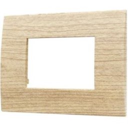 Ettroit Placca Plastica 3p Colore Legno Chiaro Serie Venus Compatibile Con Vimar Arke Va83304