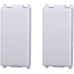 Ettroit Falso Polo Compatibile Vimar Plana Confezione 2pcs Colore Bianco Ev0100