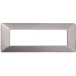 Ettroit Placca Compatibile Vimar Plana 7 Moduli Plastica Colore Titanio Ev83708
