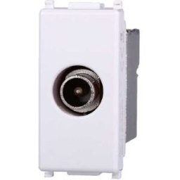 Ettroit Presa Tv Diretta Connettore Maschio Compatibile Vimar Plana Colore Bianco Ev2250