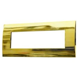 Ettroit Placca Serie Venus 7p In Plastica Colore Oro Lucido Compatibile Con Vimar Arke - Va83712